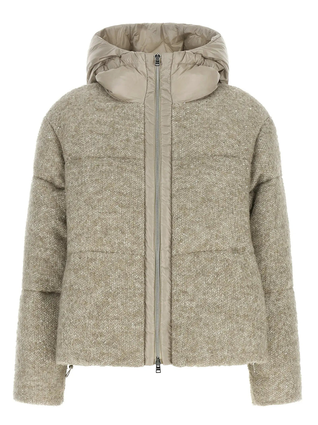 Herno Beige Wool Full-Length Jacket