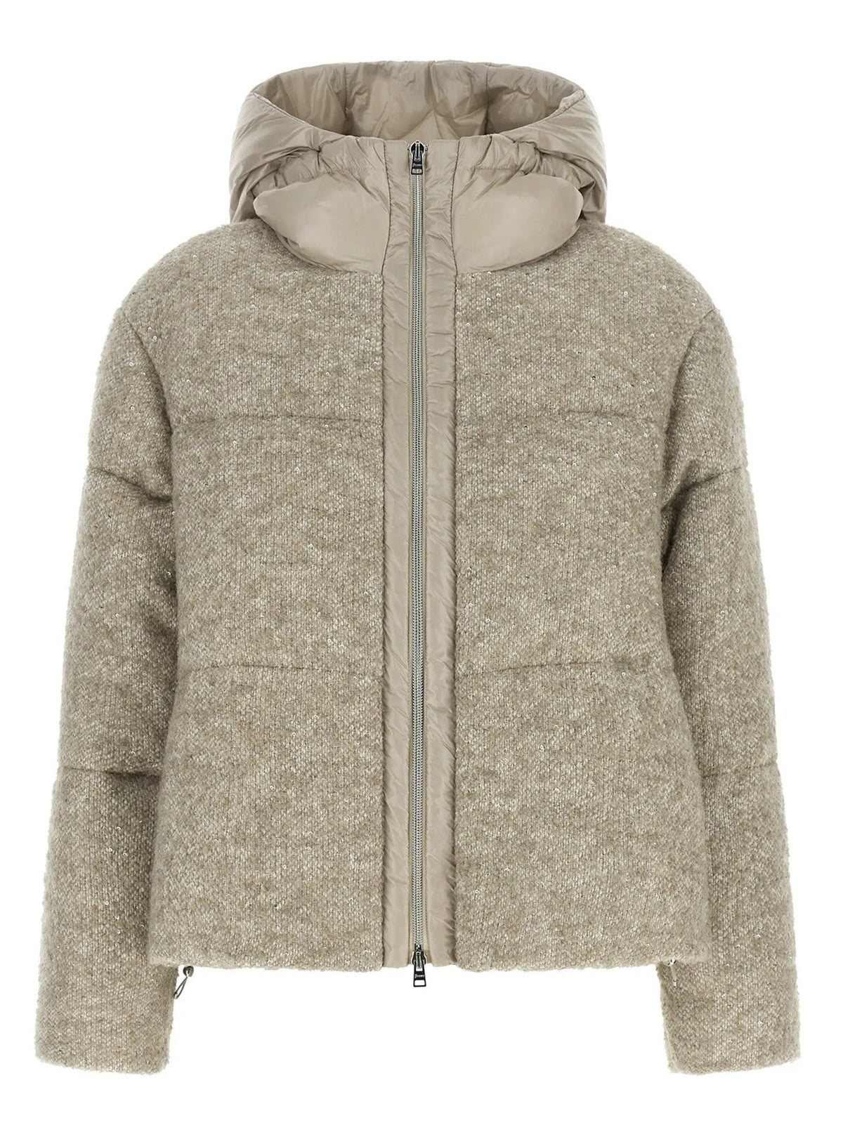 Herno Beige Wool Full-Length Jacket