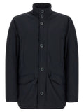 Herno Blue Polyamide Full-Length Jacket