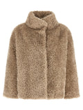 Women's Beige Chantilly Shearling-Effect Coat – Herno