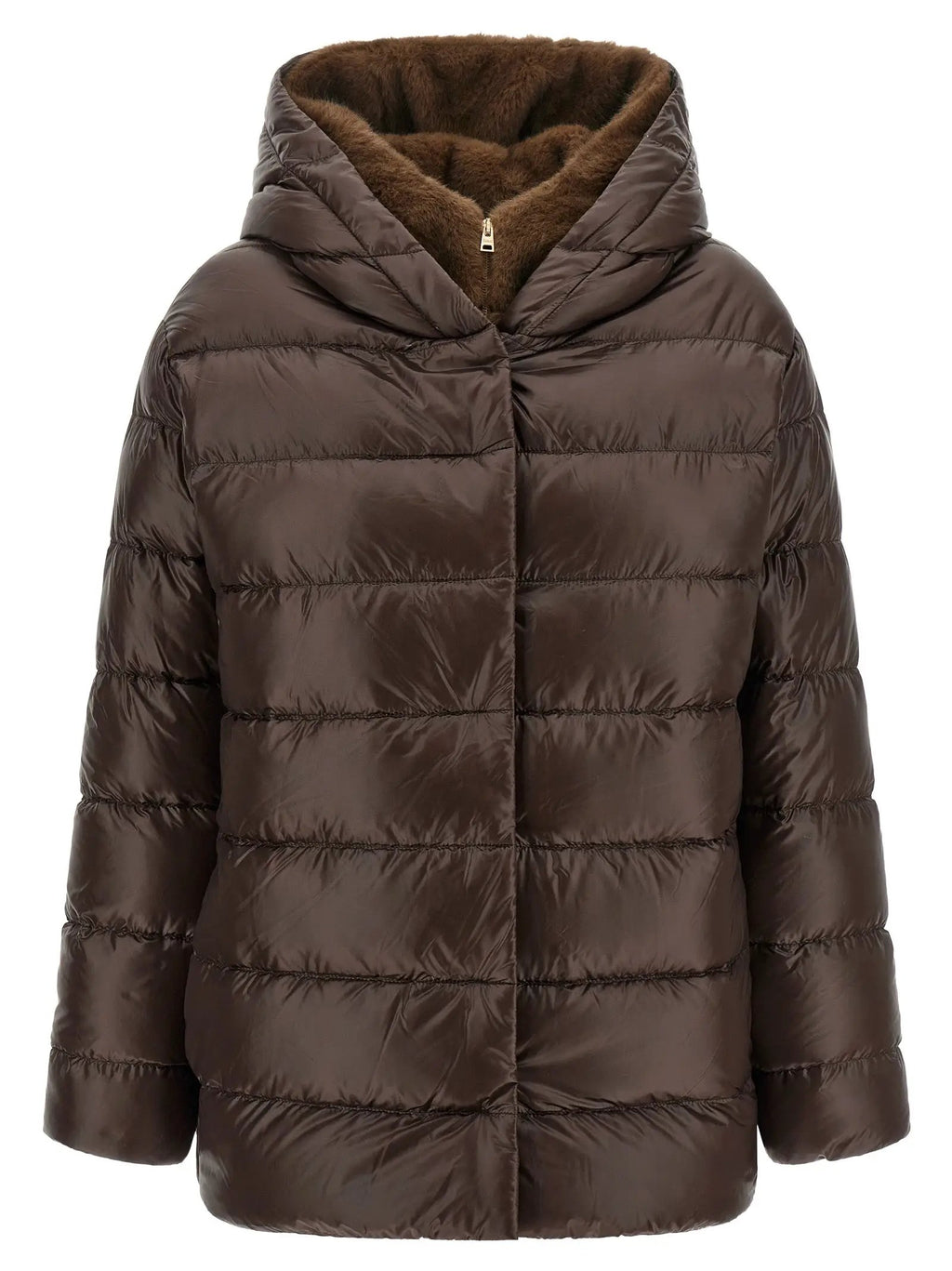 Herno Brown Polyamide Full-Length Jacket