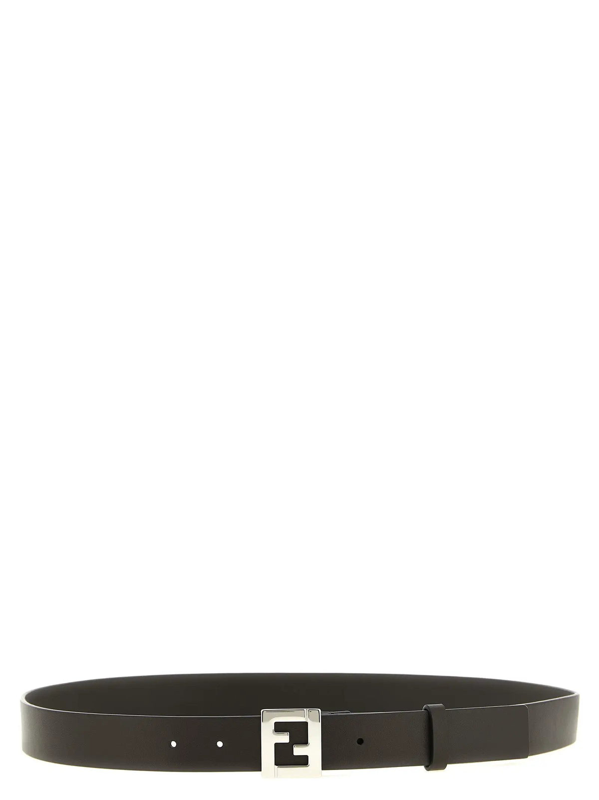 Ceinture Fendi en cuir de veau marron