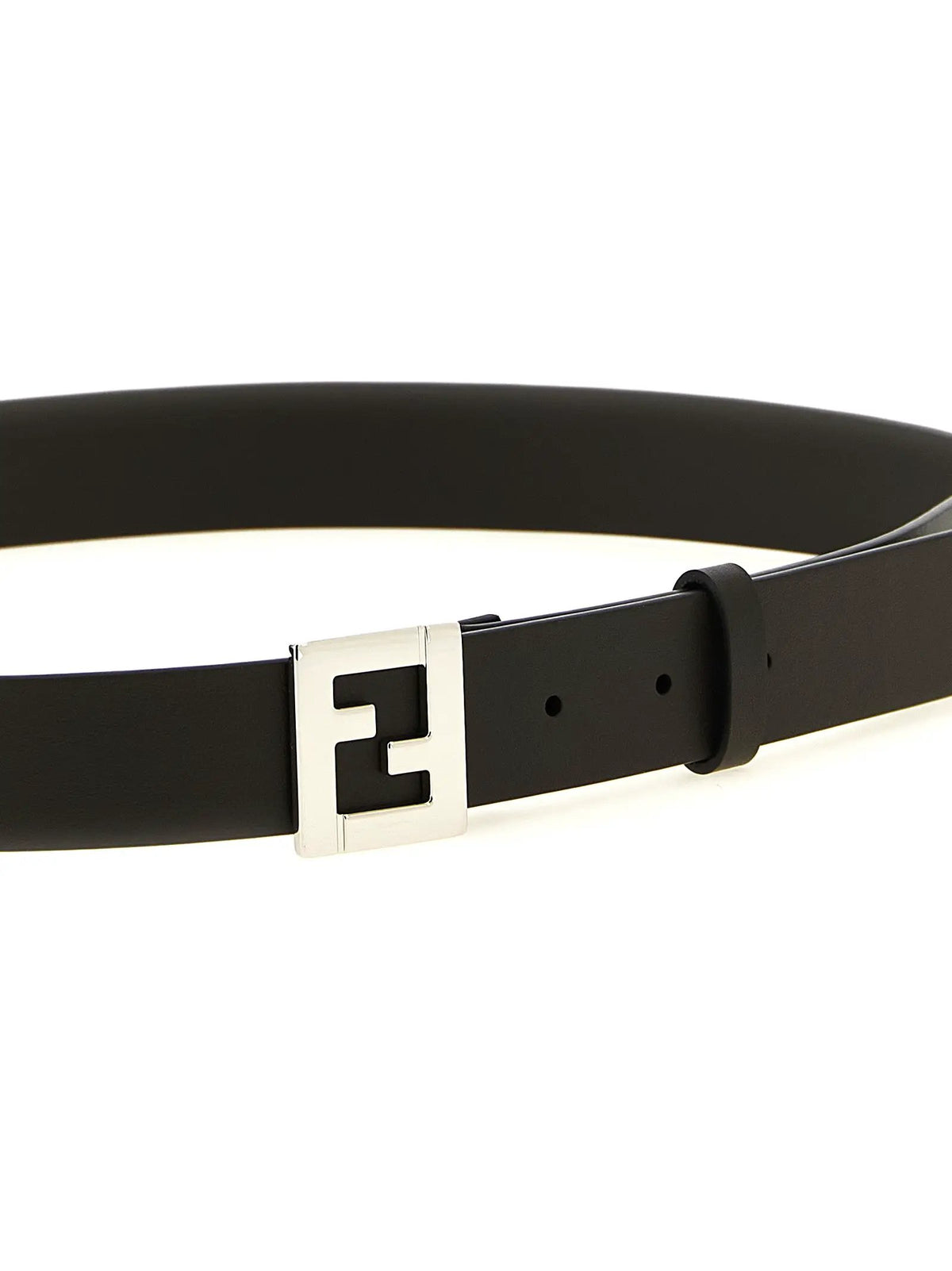 Ceinture Fendi en cuir de veau marron