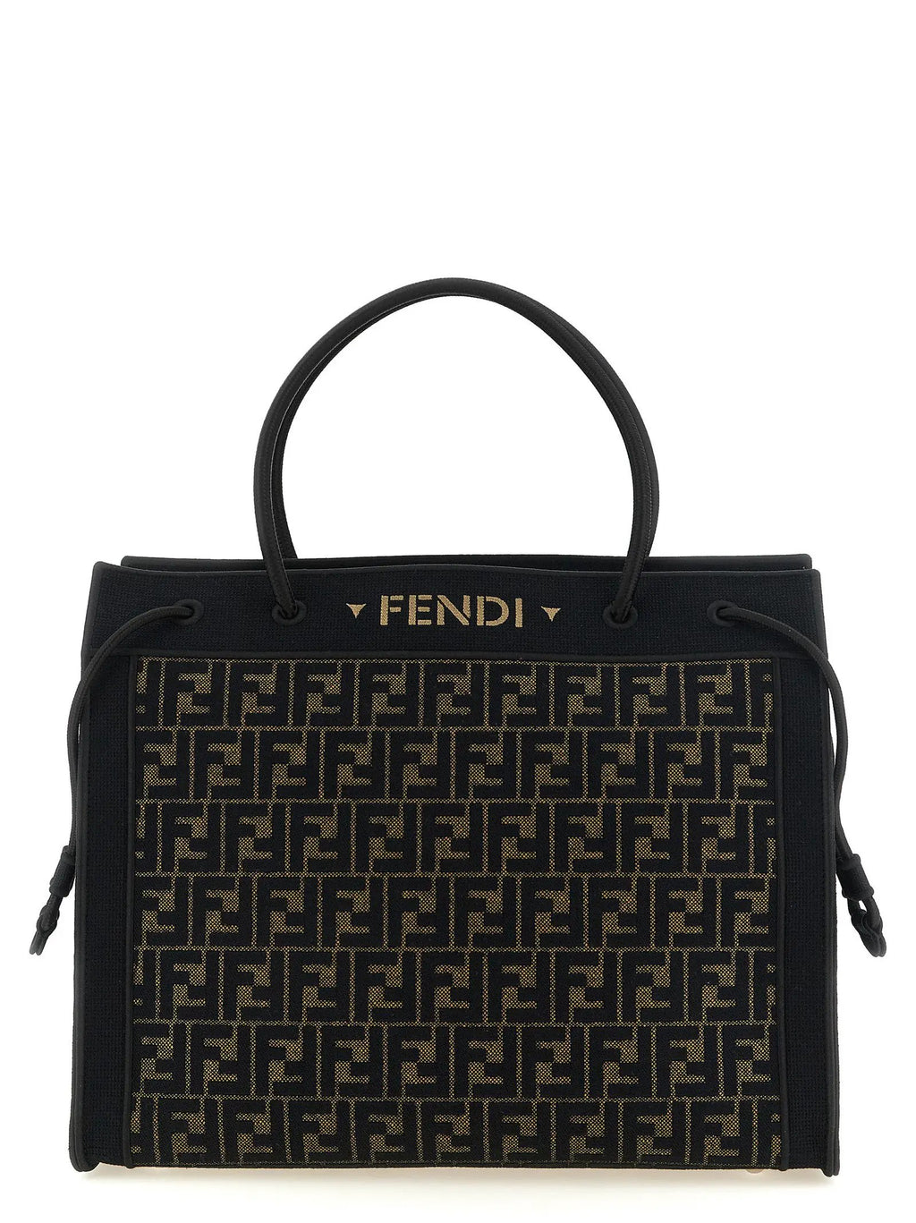 Fendi Brown Cotton Tote Bag