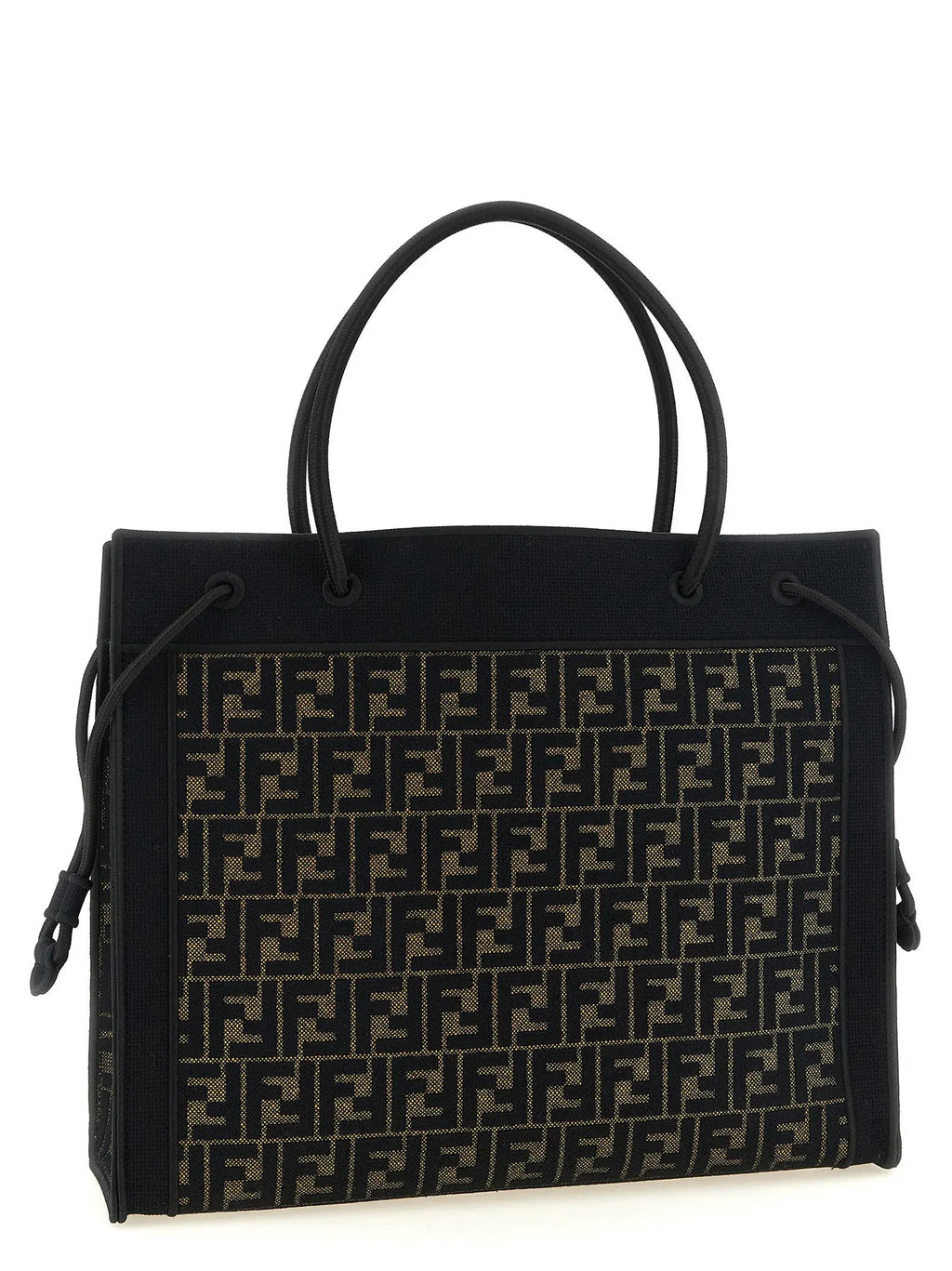 Fendi Brown Cotton Tote Bag