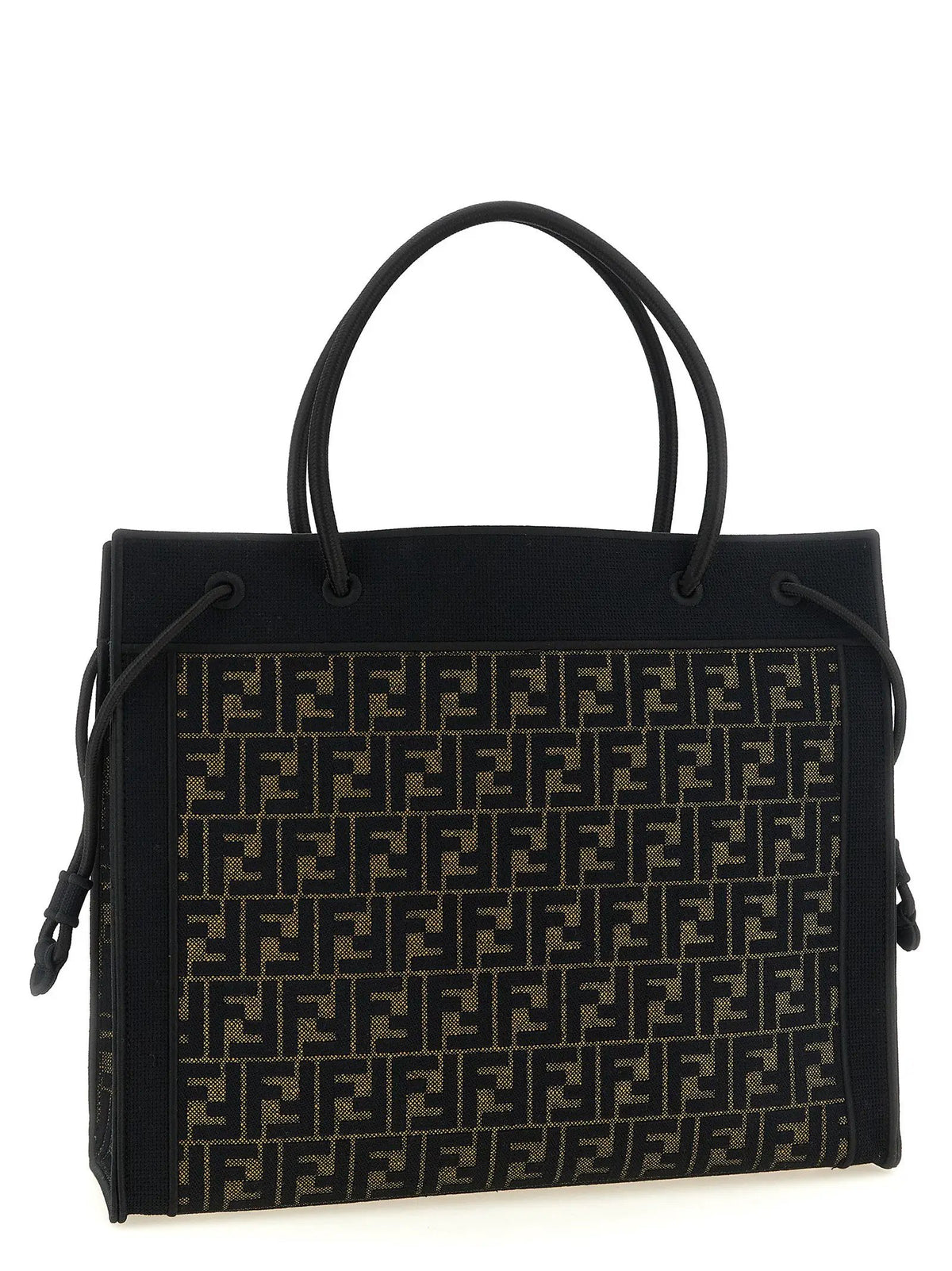 Fendi Brown Cotton Tote Bag