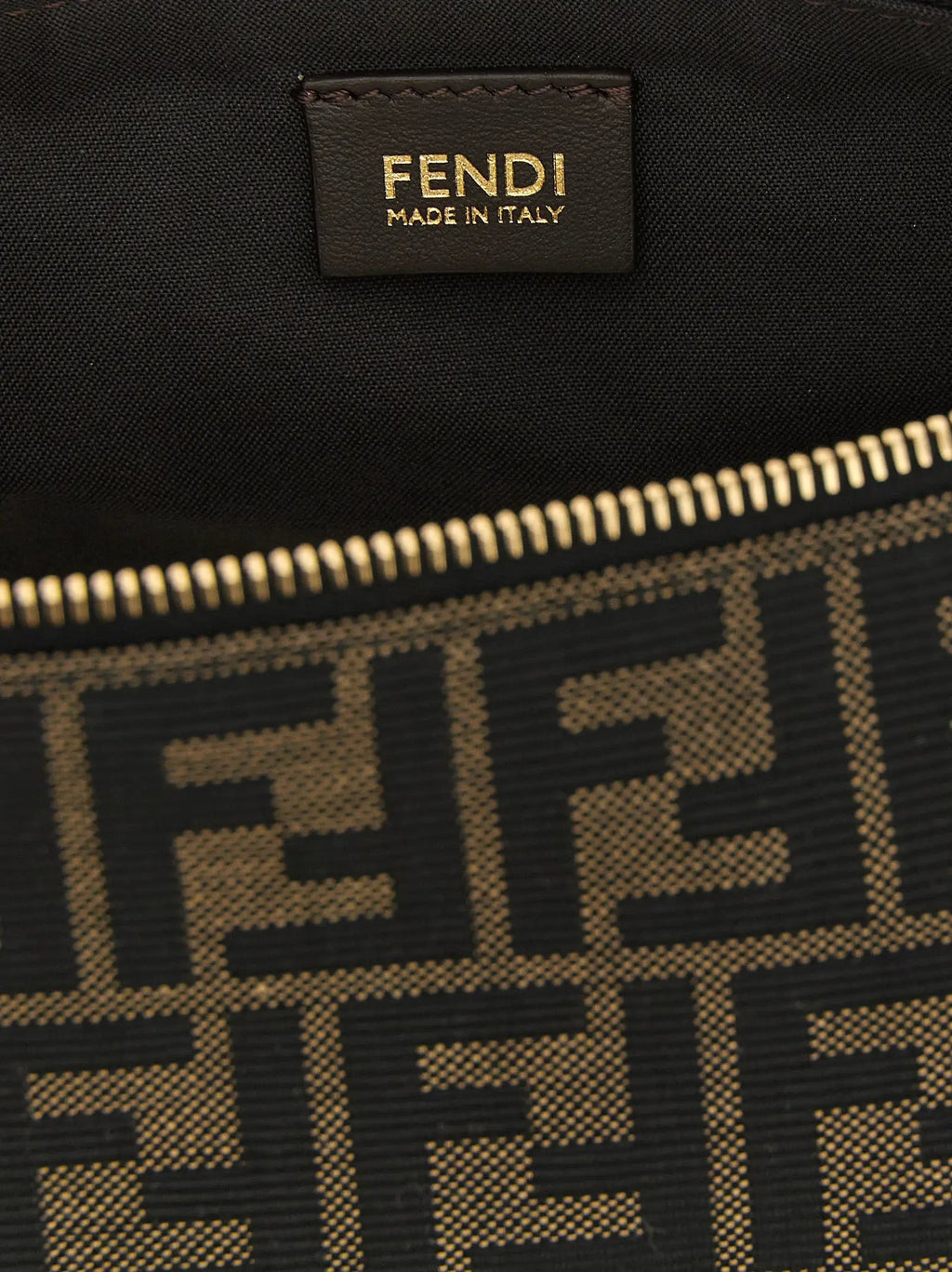 Pochette Fendi en polyester marron