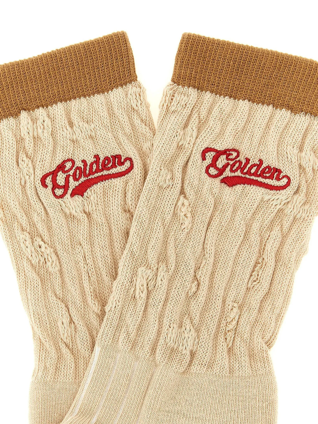 Golden Goose Beige Cotton Socks