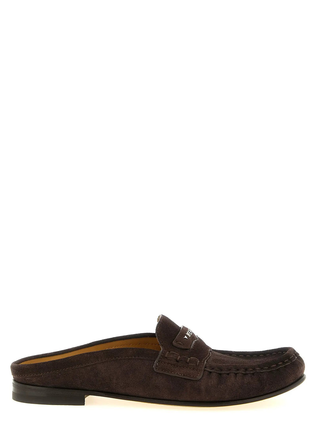 Mocassins à enfiler Fendi en cuir de veau marron