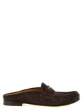 Mocassins à enfiler Fendi en cuir de veau marron
