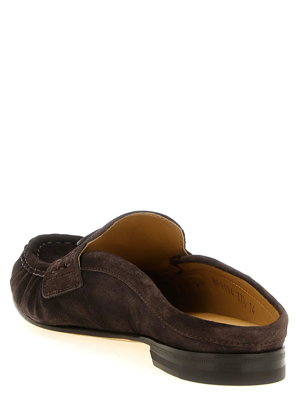 Mocassins à enfiler Fendi en cuir de veau marron