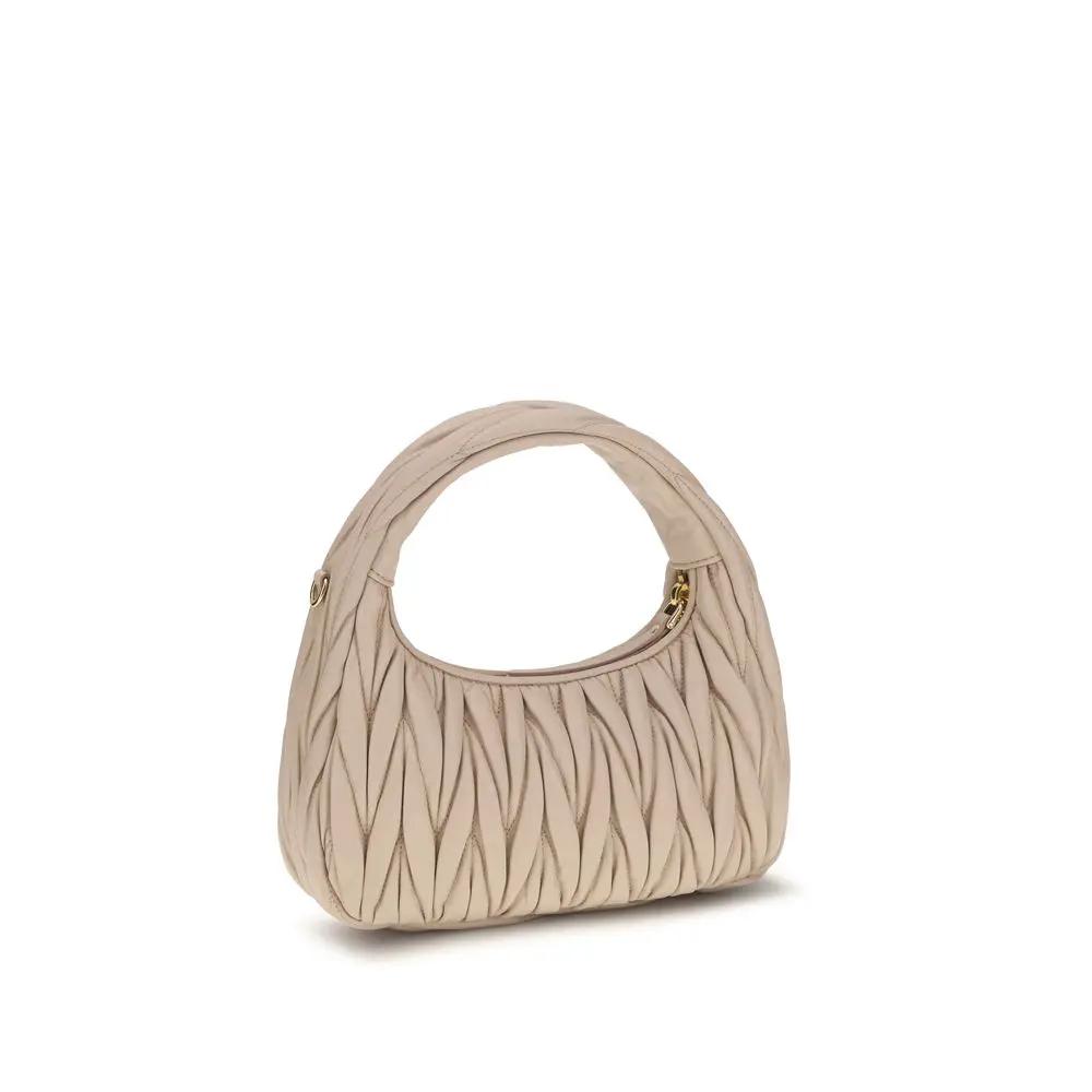Miu Miu Miu Miu Beige Calf Leather Bos Taurus Handbag