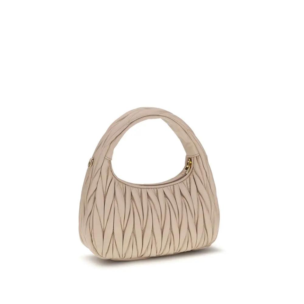 Miu Miu Miu Miu Beige Calf Leather Bos Taurus Handbag