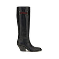 Chloé Black Calf Leather Bos Taurus Over The Knee