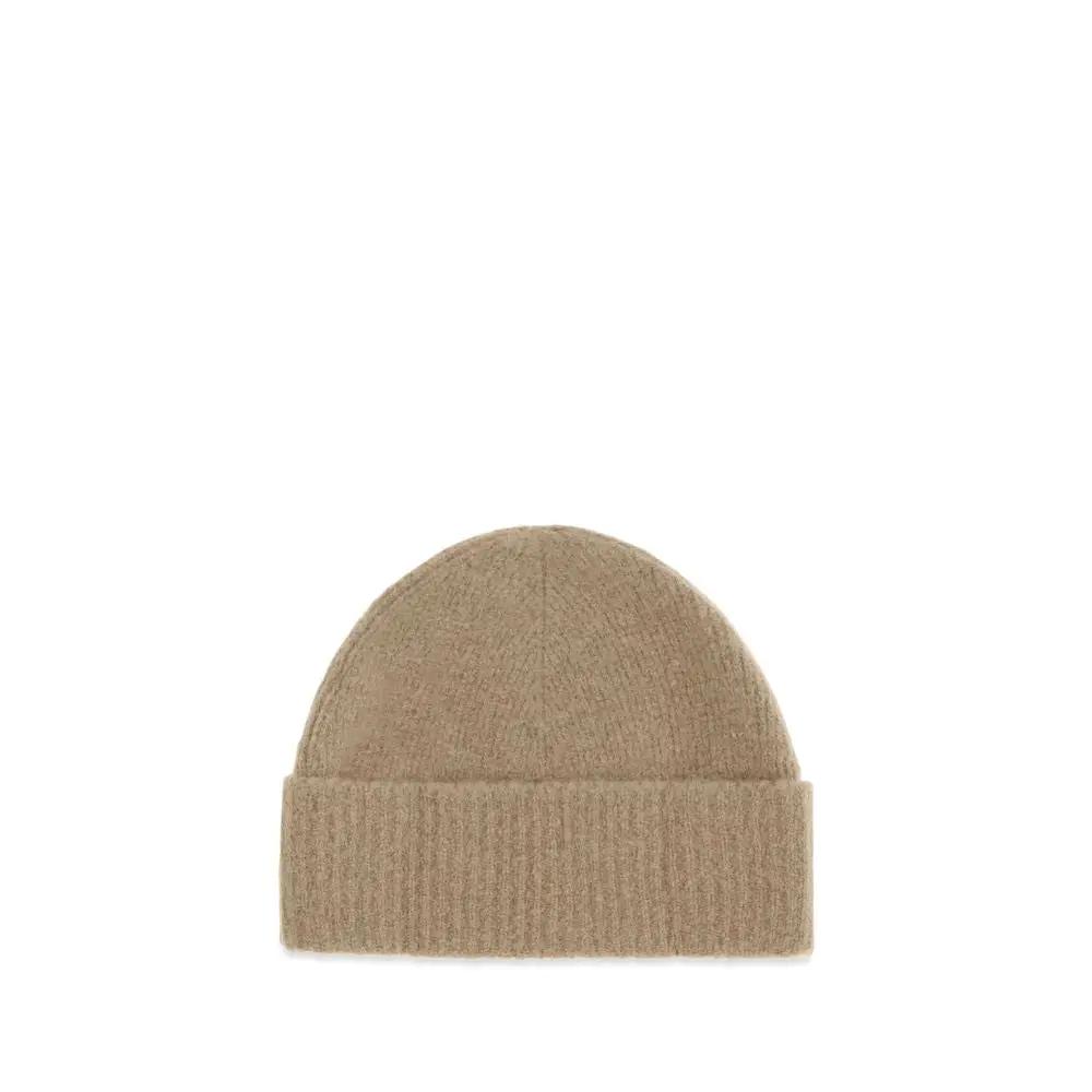 Ami Paris Beige Wool Oves Aries Beanie