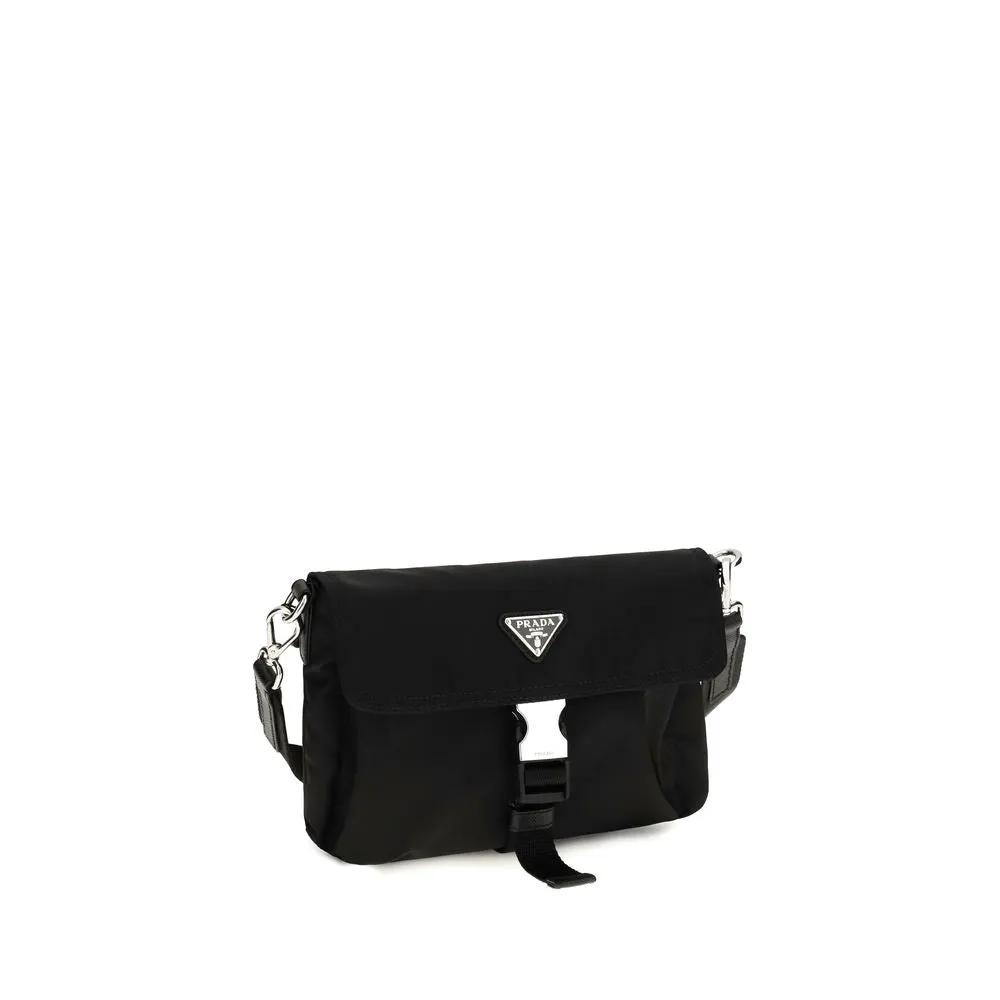 Prada Prada Black Recycled Polyamide Shoulder Bag