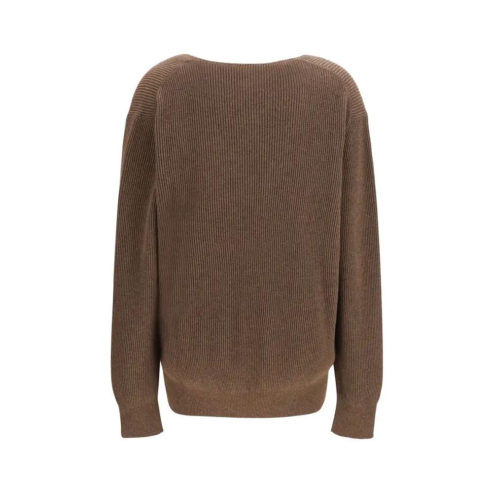 Le sweatshirt The Row marron en coton