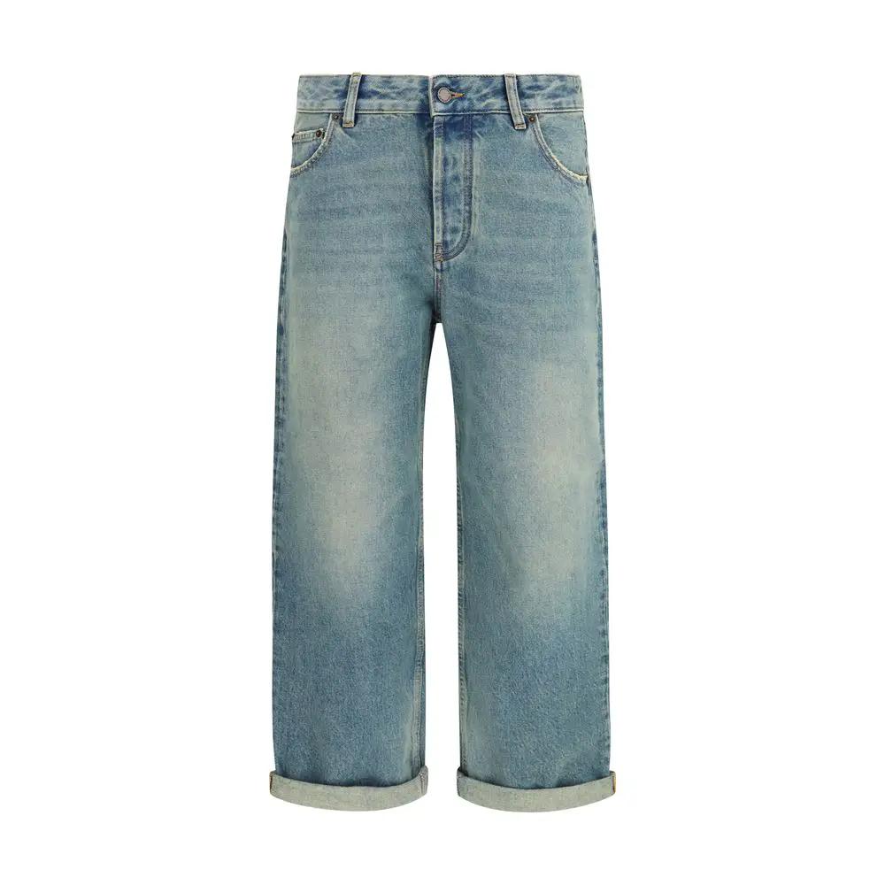 Darkpark Darkpark Blue Cotton Boyfriend Jeans