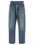 Balenciaga Blue Cotton Relaxed Fit Jeans