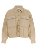 Max Mara Beige Polyester Full-Length Jacket