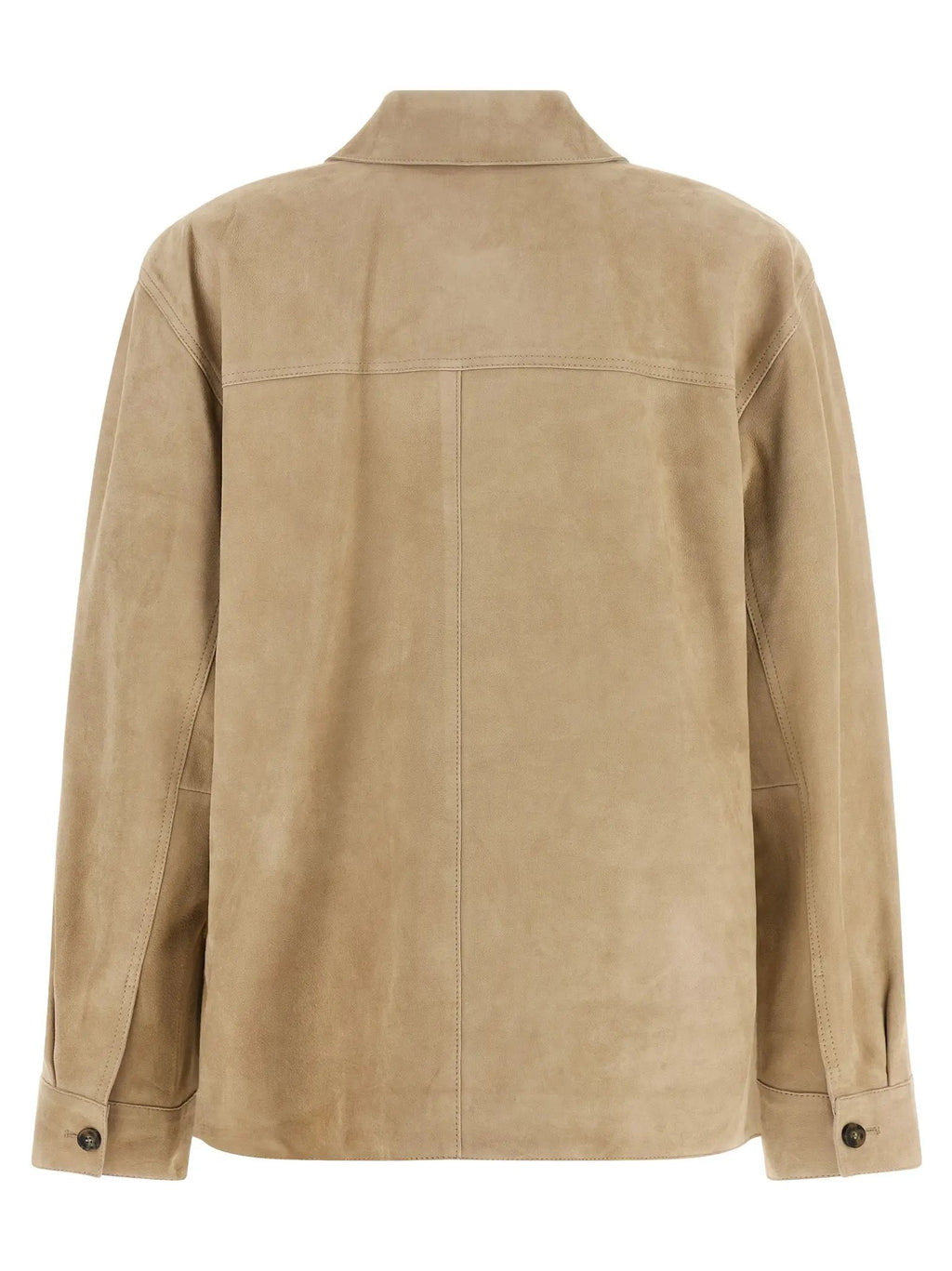 Max Mara Beige Lamb Leather Leather Jacket