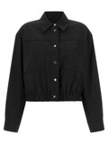 Max Mara Black Wool Full-Length Jacket