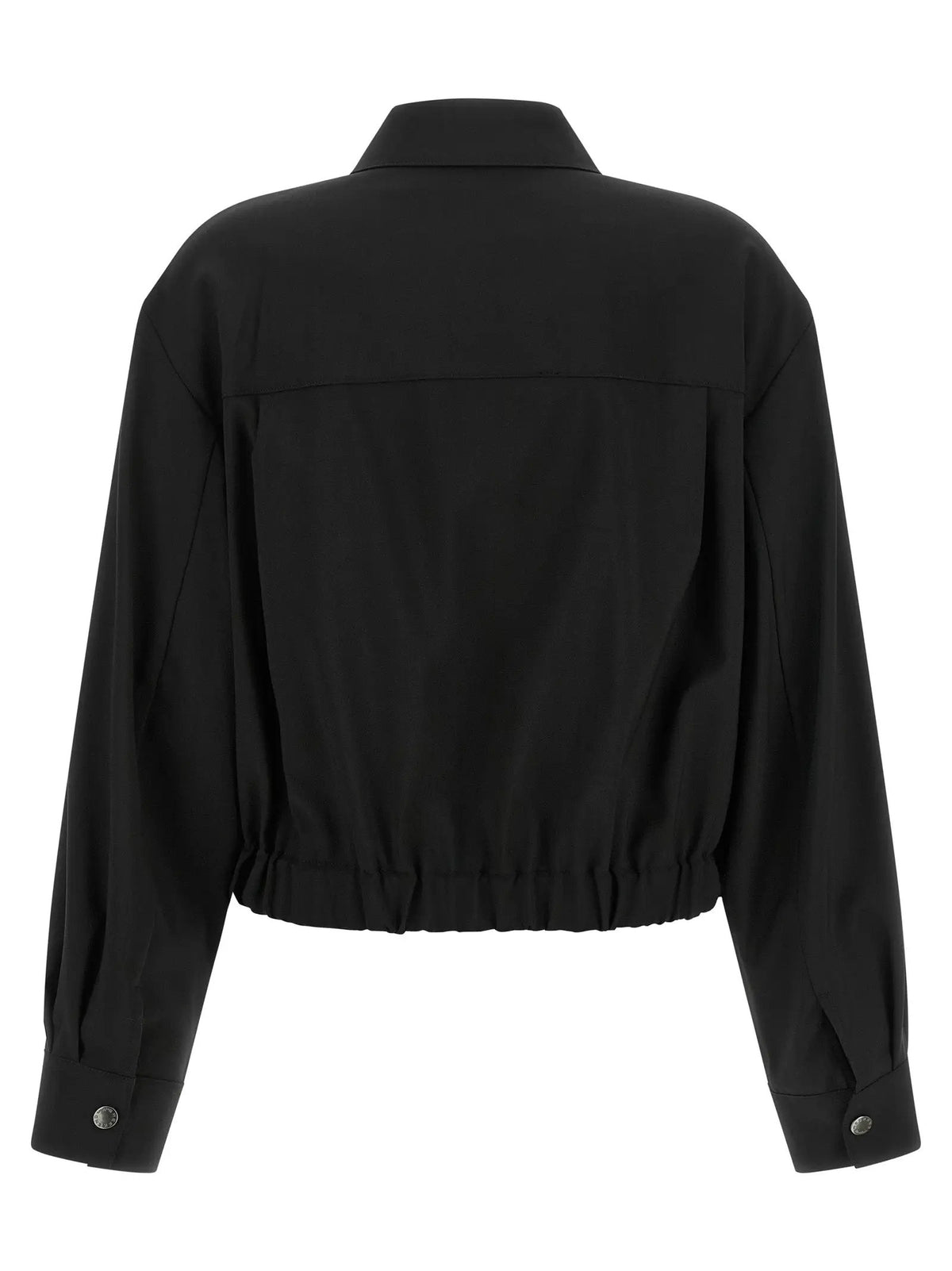 Max Mara Black Wool Full-Length Jacket