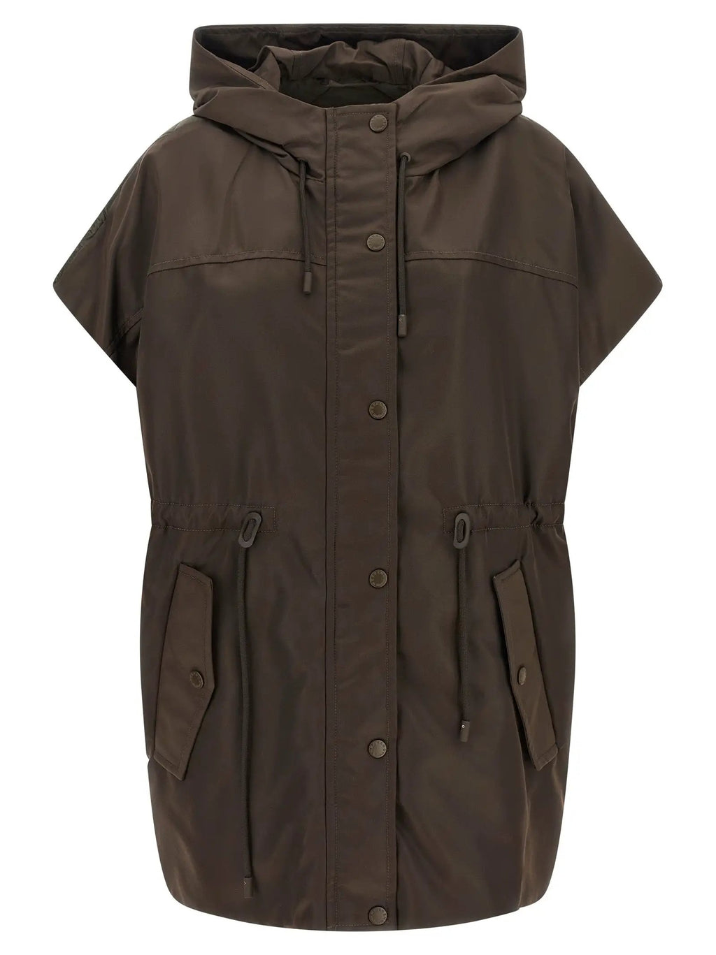 Max Mara Brown Polyamide Sleeveless Jacket