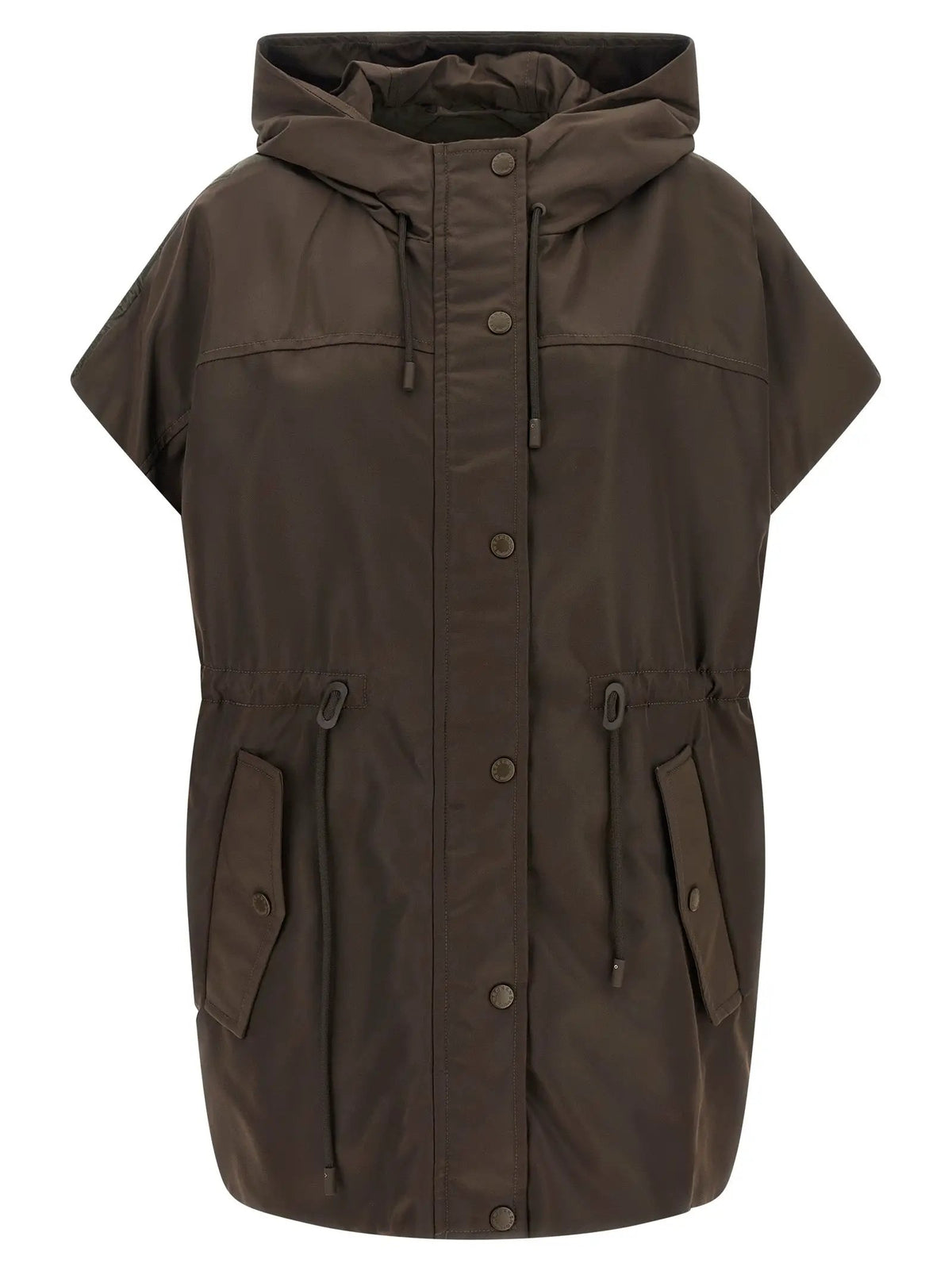 Max Mara Brown Polyamide Sleeveless Jacket