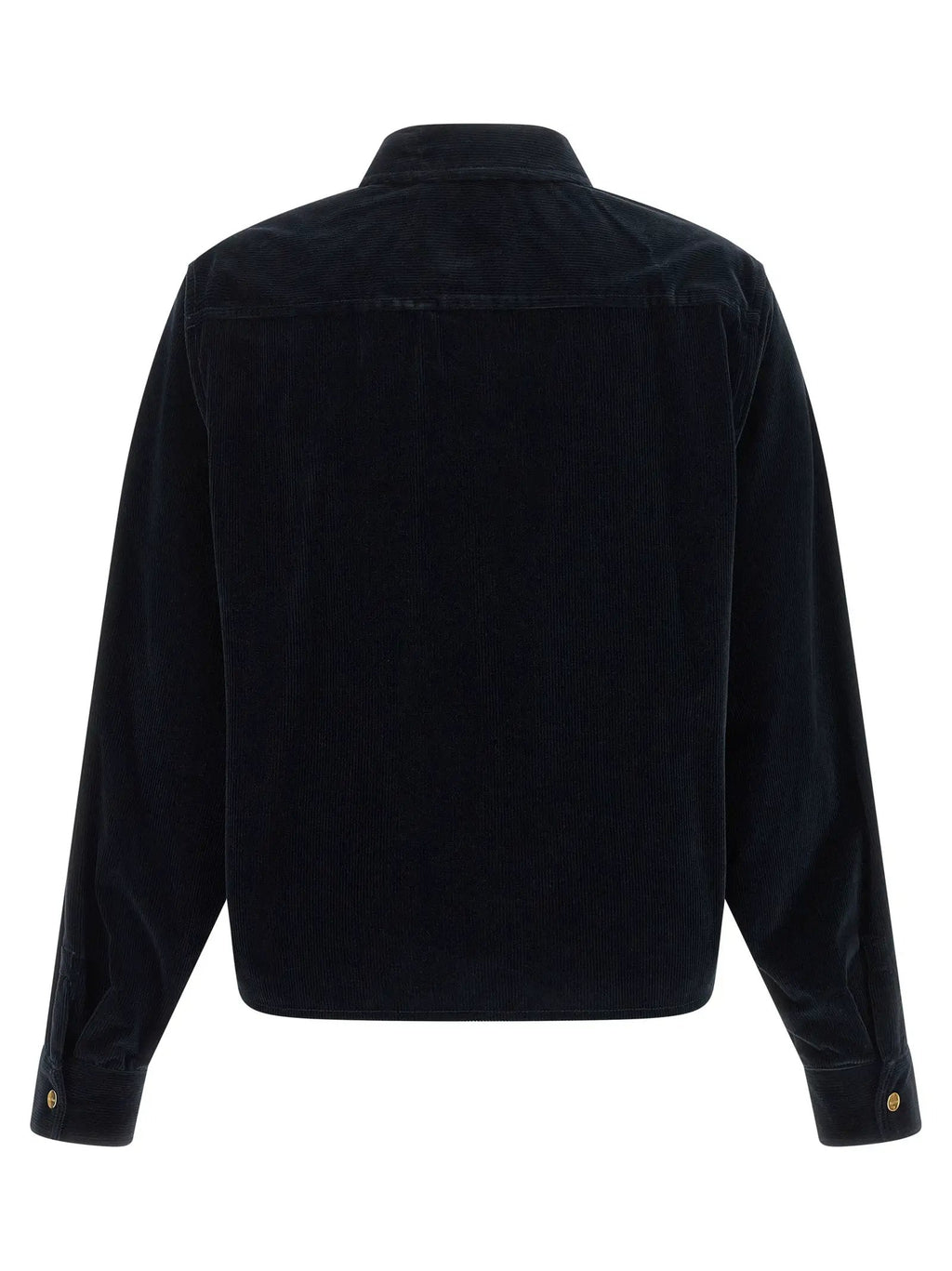 Max Mara Blue Cotton Full-Length Jacket