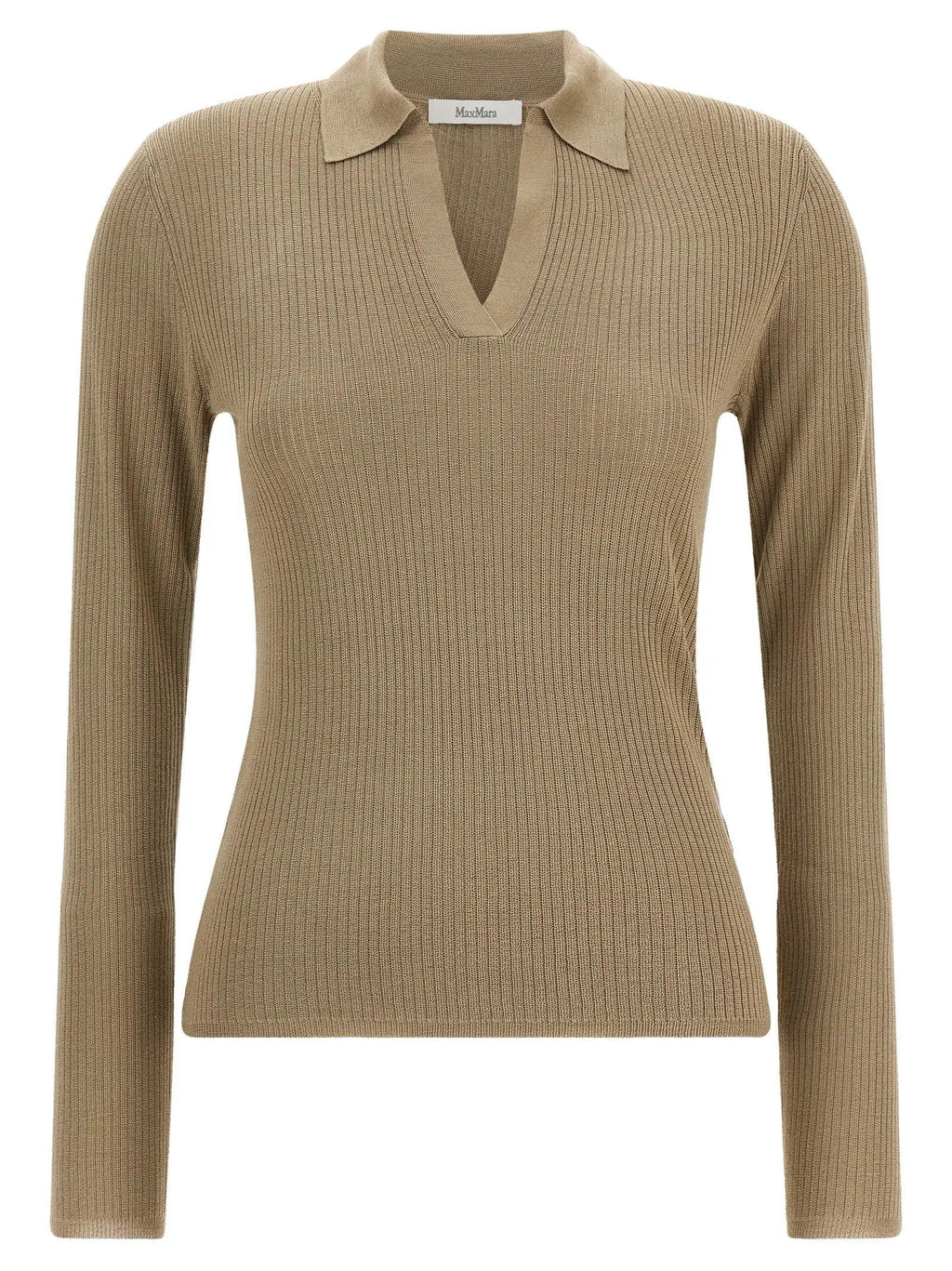 Max Mara Beige Silk Cardigan