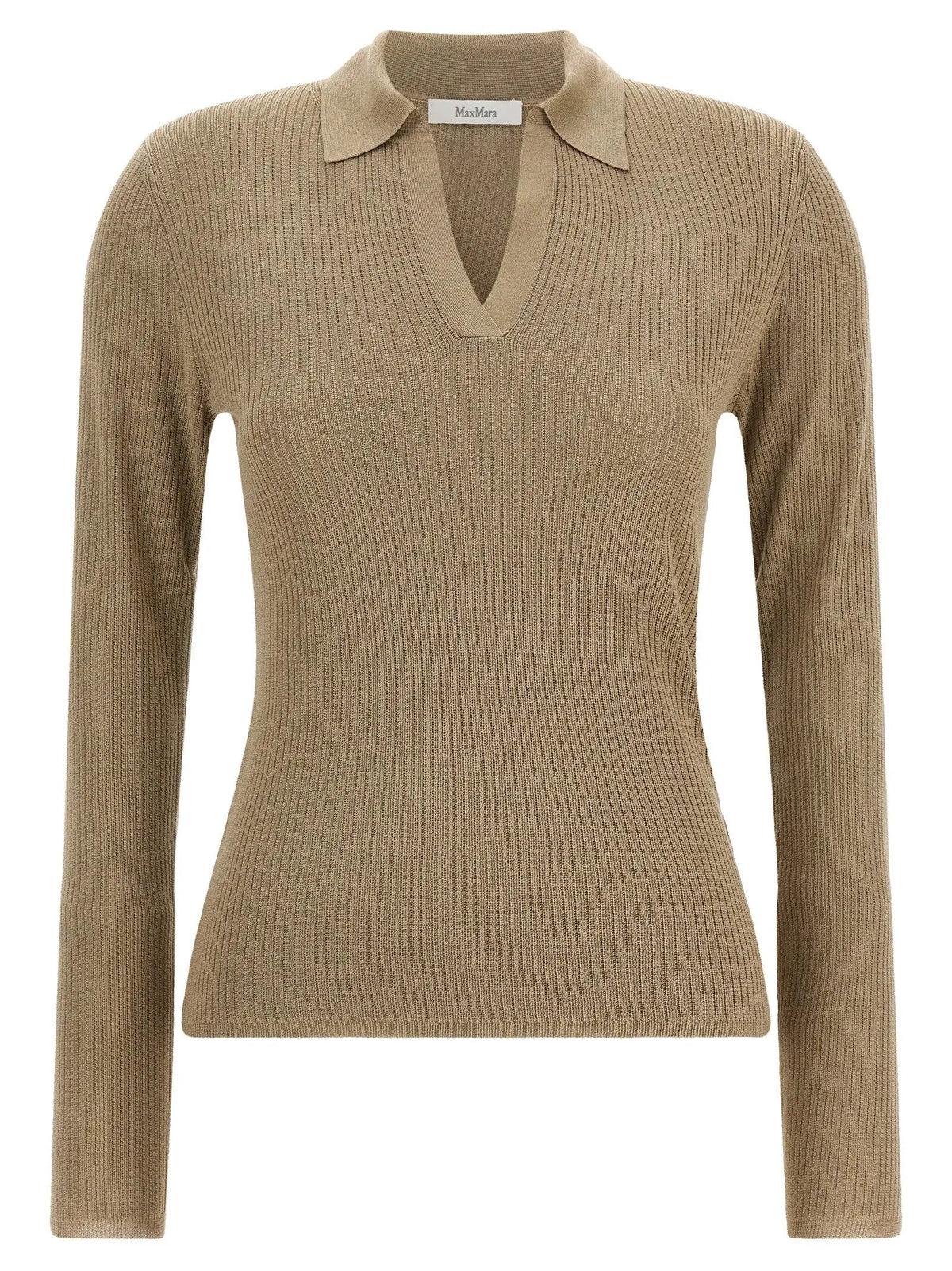 Max Mara Beige Silk Cardigan