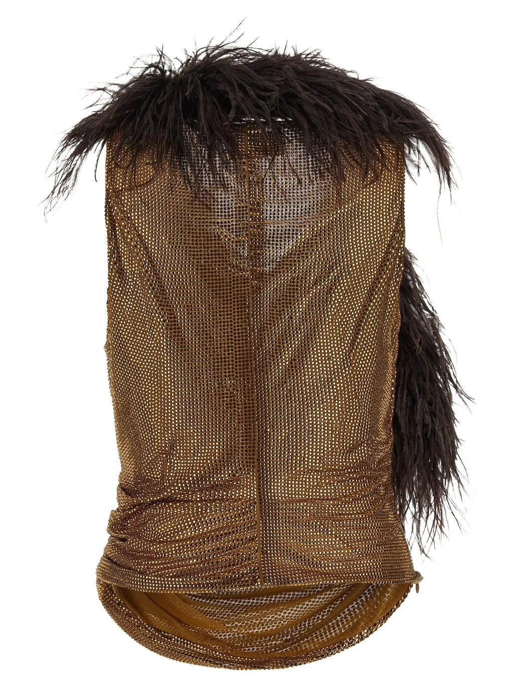 Giuseppe Di Morabito Gold Polyamide Tank Tops