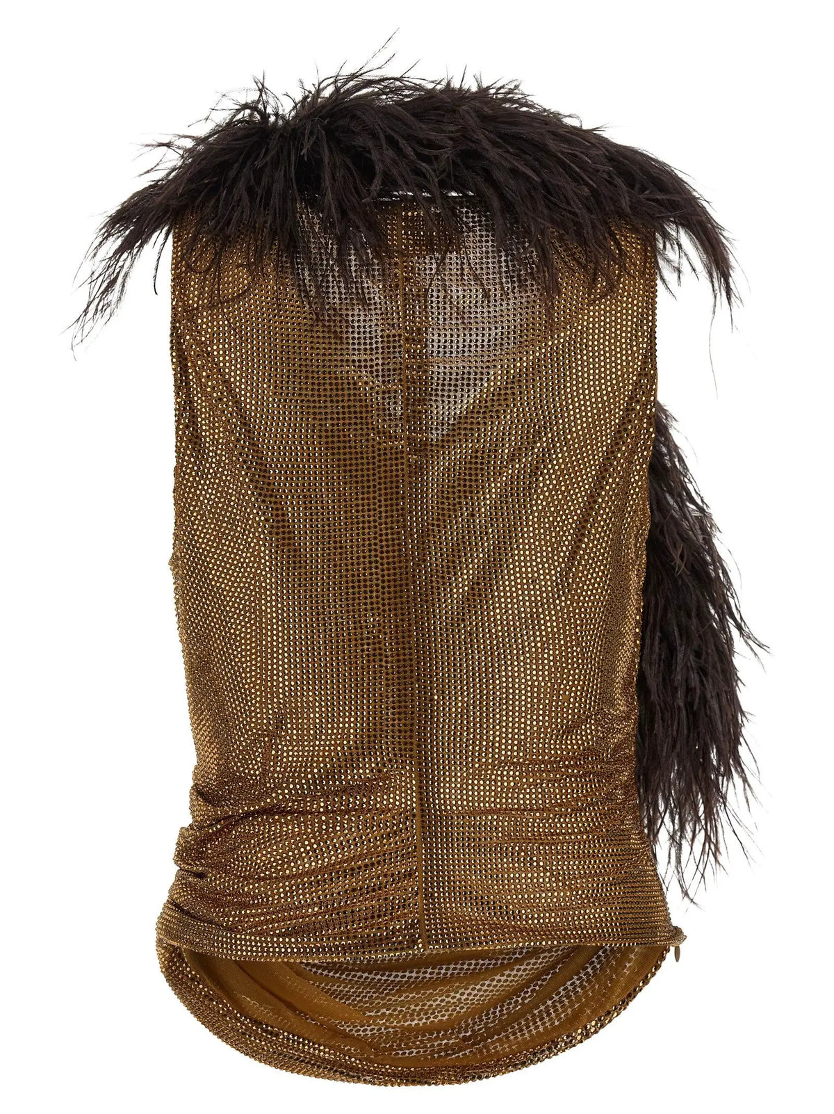 Giuseppe Di Morabito Gold Polyamide Tank Tops