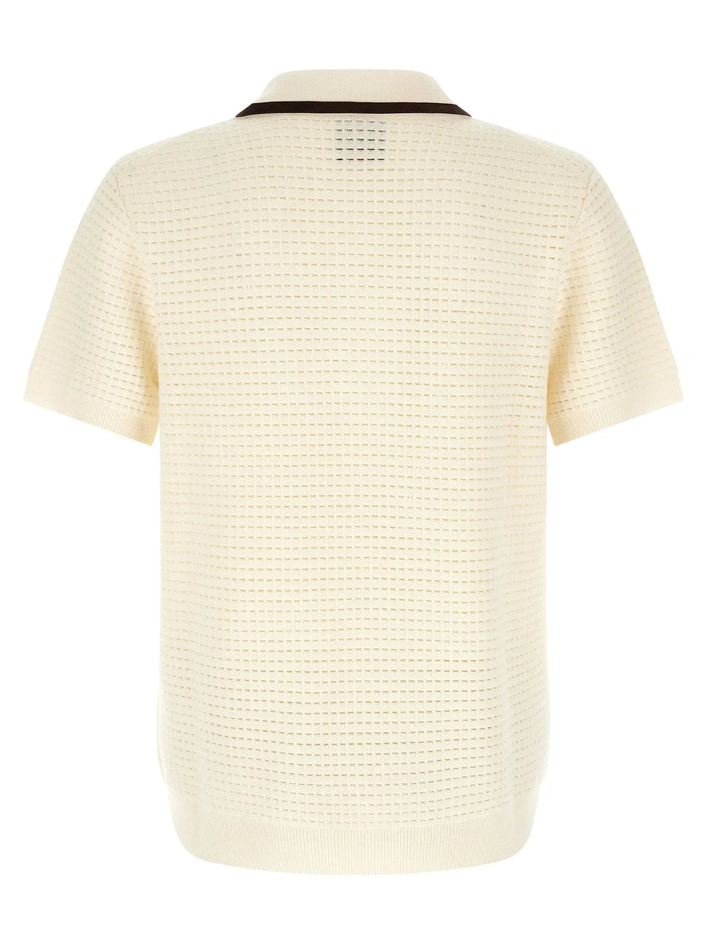 Casablanca White Wool Polo Shirt