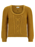 Saint Laurent Bicolor Wool Cardigan