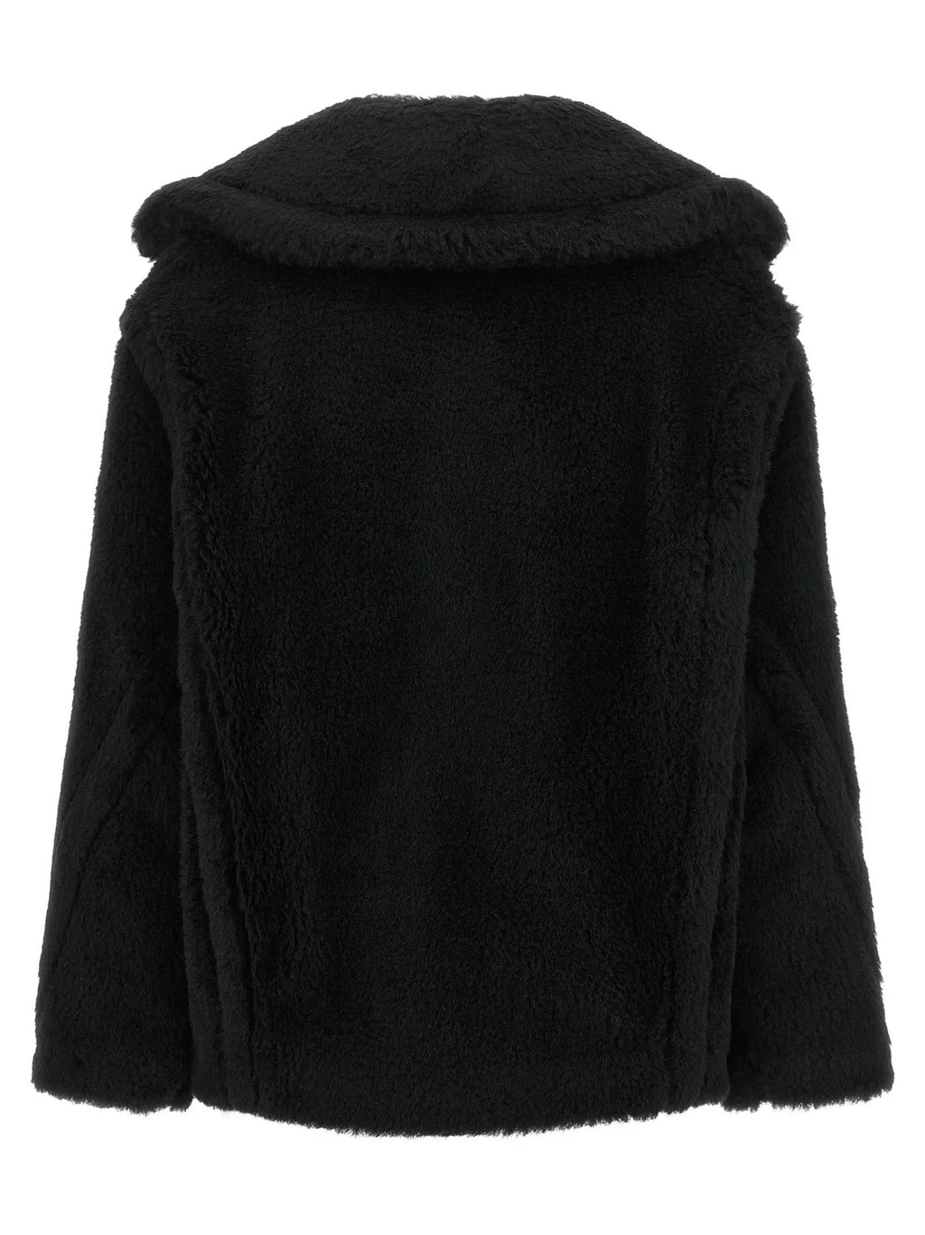 Manteau Max Mara en cuir d'alpaga noir