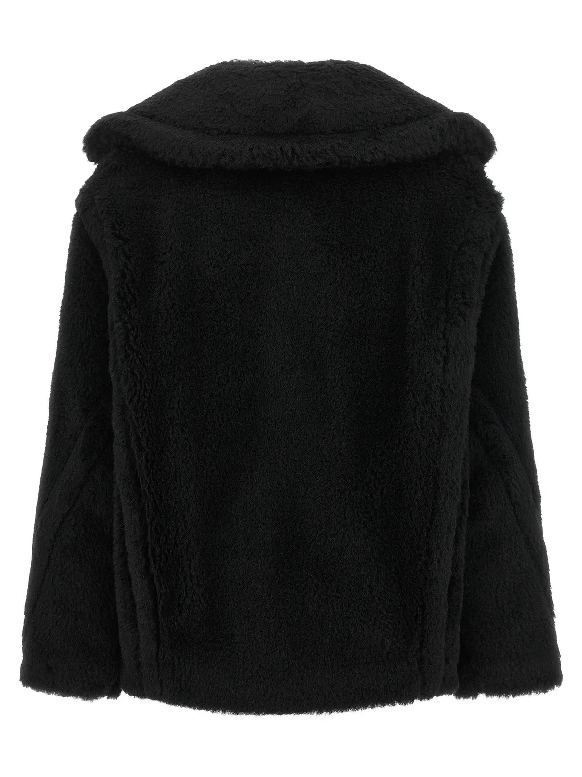 Manteau Max Mara en cuir d'alpaga noir