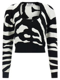Moschino Black Viscose Cardigan