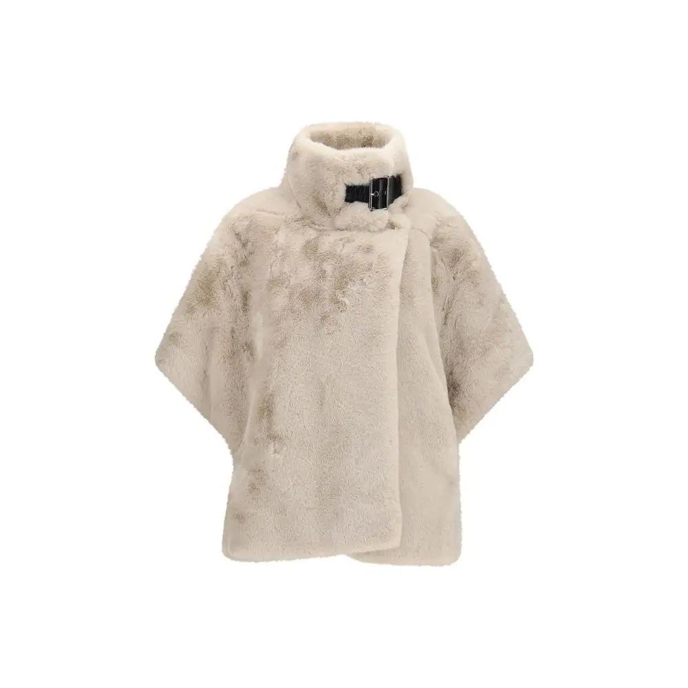 PINKO Beige Polyester Full-Length Jacket