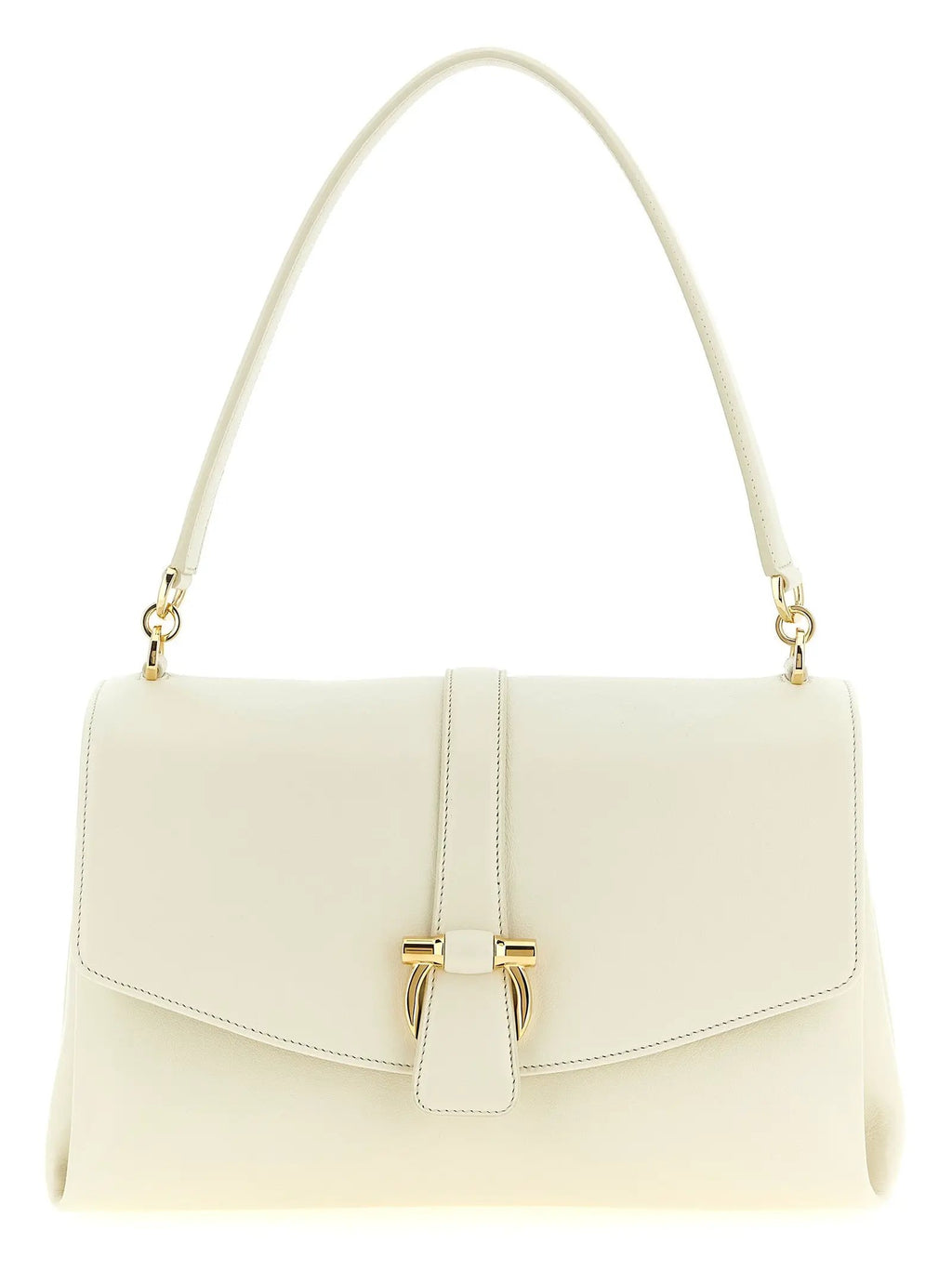 Ferragamo White Calfskin Shoulder Bag