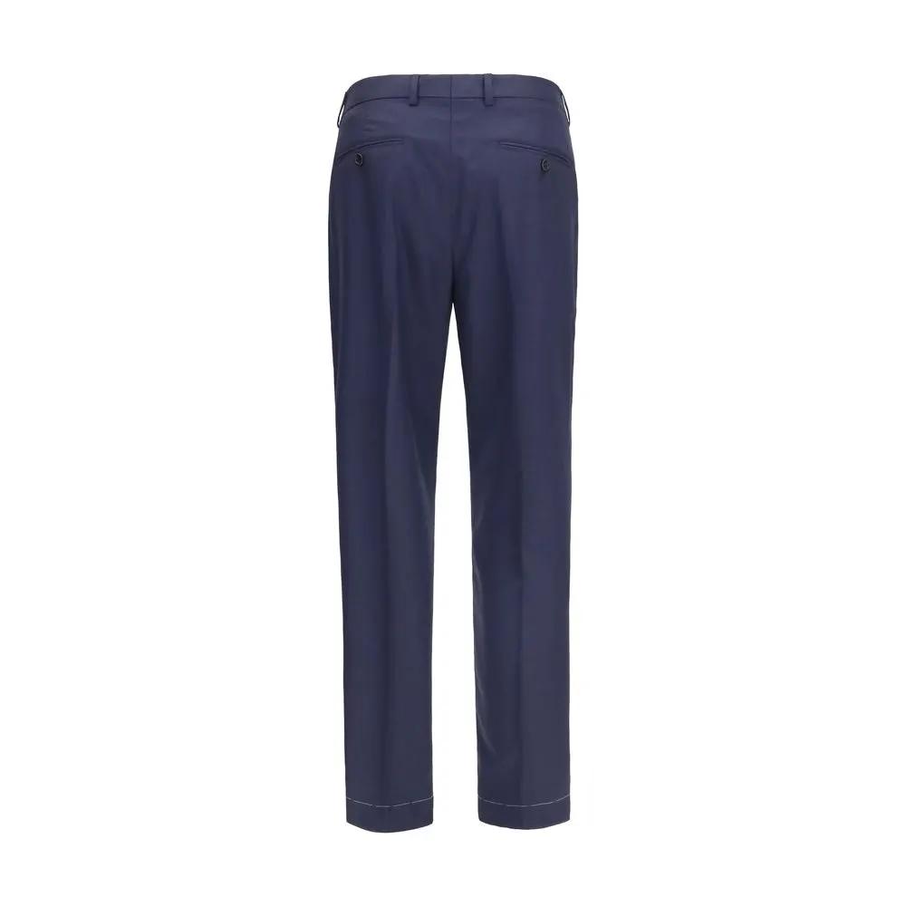 Brunello Cucinelli Brunello Cucinelli Blue Wool Oves Aries Dress Pants