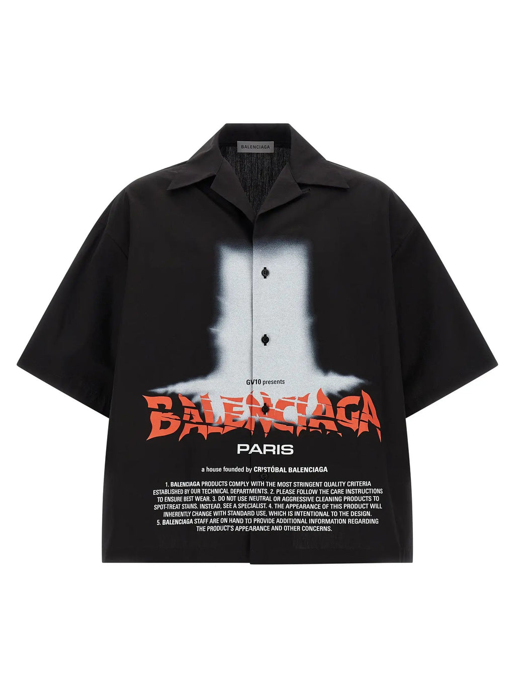 Balenciaga Black Cotton Blouse
