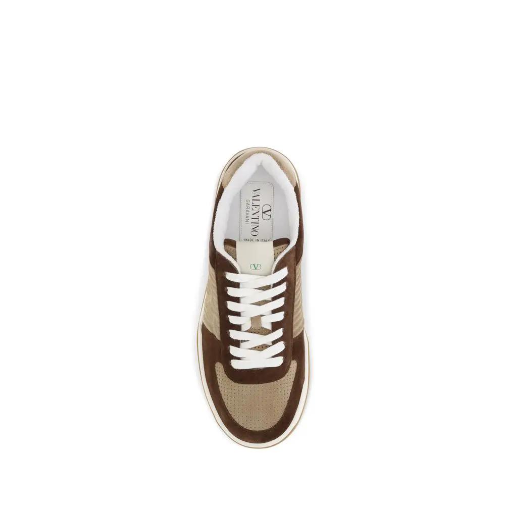 Valentino Garavani Valentino Garavani Brown Napa Leather / Calf Bos Taurus Athletic Sneakers