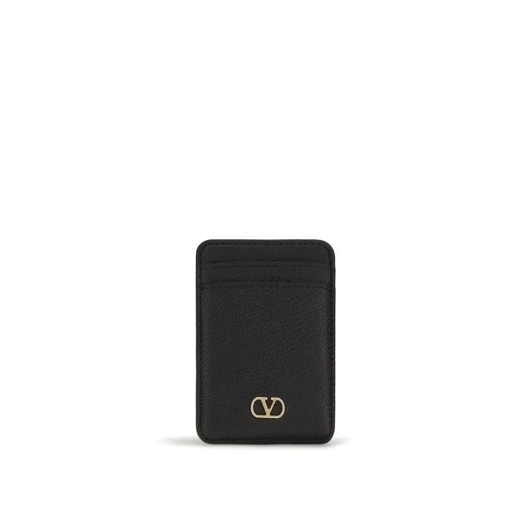Valentino Garavani Valentino Garavani Black Calf Leather Bos Taurus Wallet