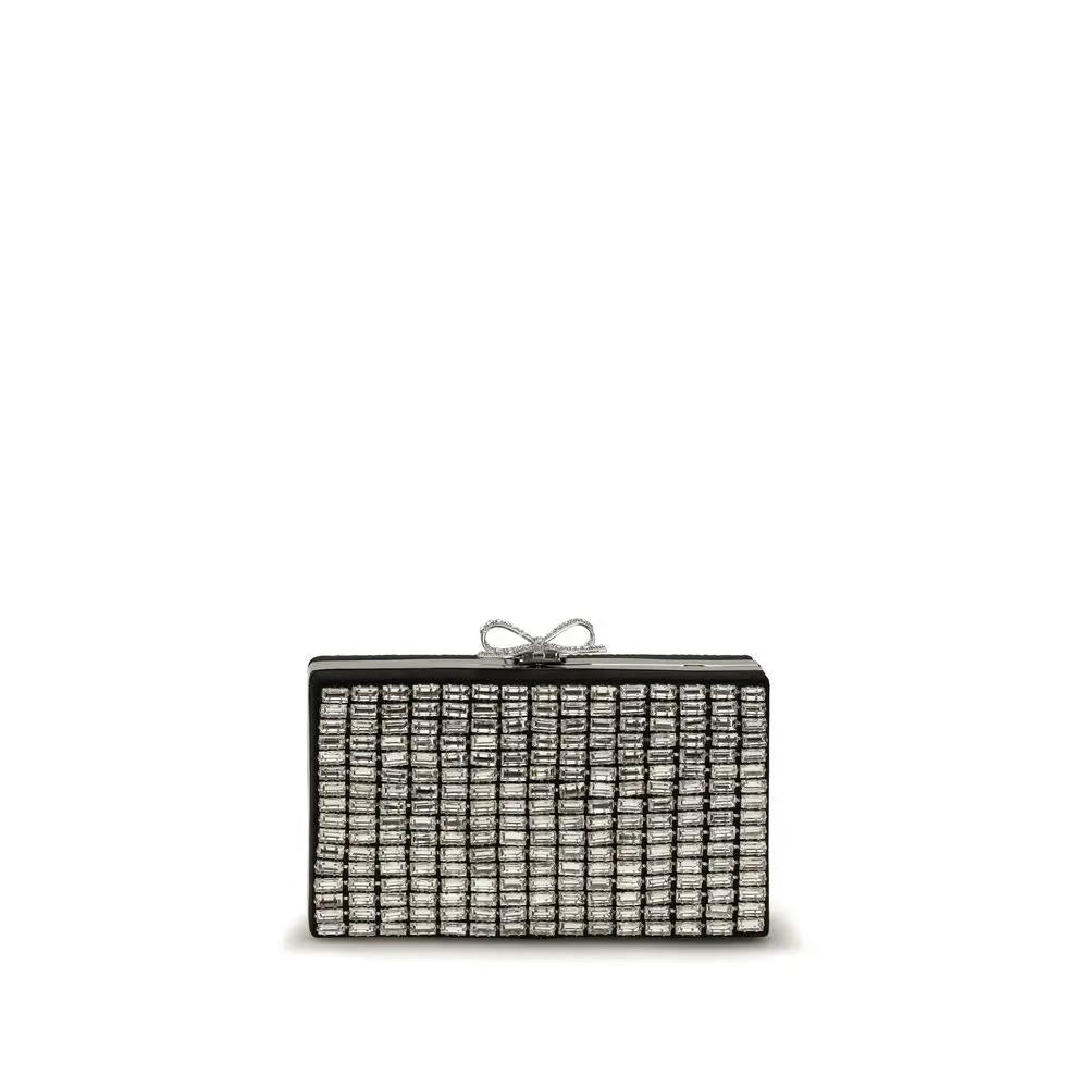 Self-Portrait Silver Glass Clutch Bag