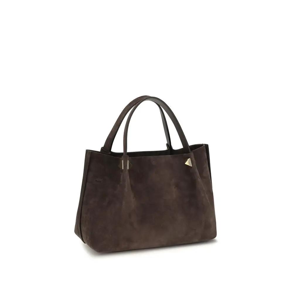 Valentino Garavani Valentino Garavani Brown Calf Leather Bos Taurus Shoulder Bag
