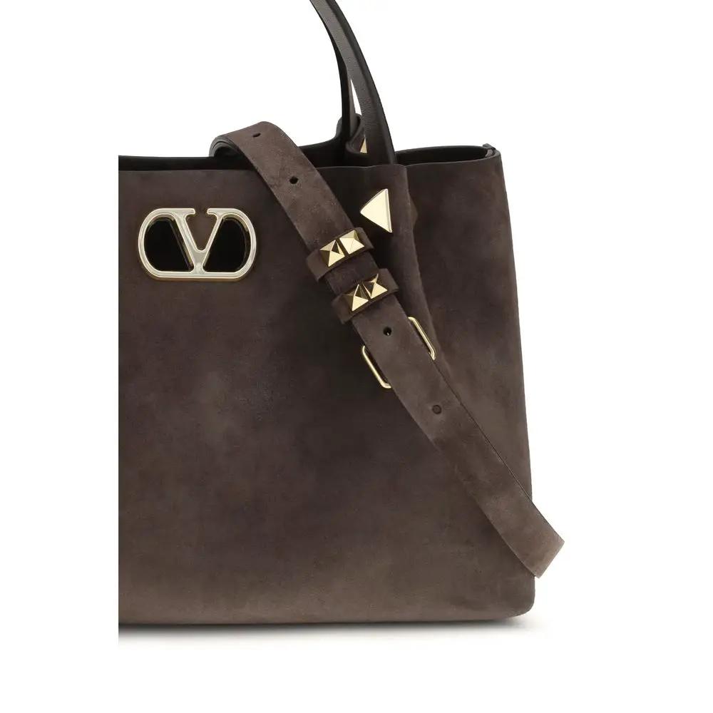 Valentino Garavani Valentino Garavani Brown Calf Leather Bos Taurus Shoulder Bag