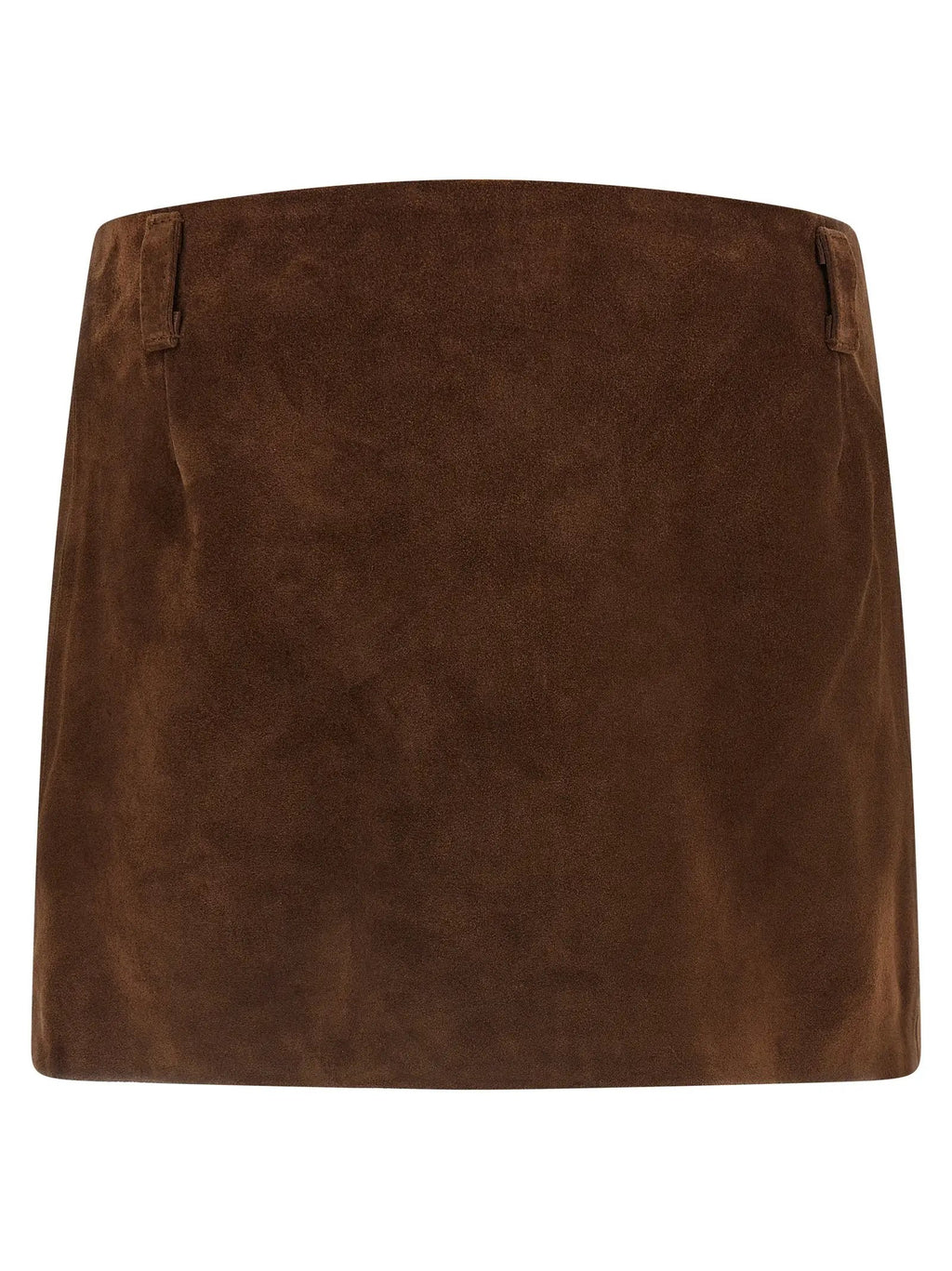 Women's Brown Suede Leather Mini Skirt – Marni