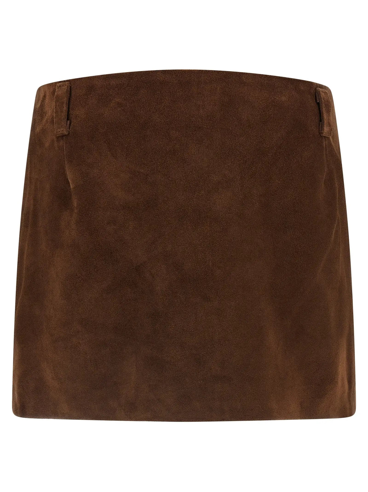Women's Brown Suede Leather Mini Skirt – Marni